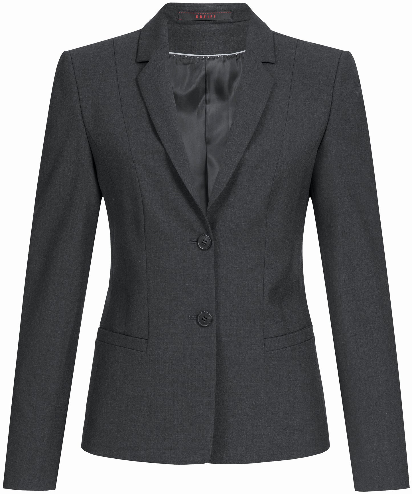 Greiff damesblazer Regular Fit antraciet maten 34 en 36