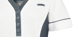 De Berkel dames polo Trix wit-denim maat S en 2XL