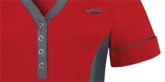 Dames Polo Trix rood-denim