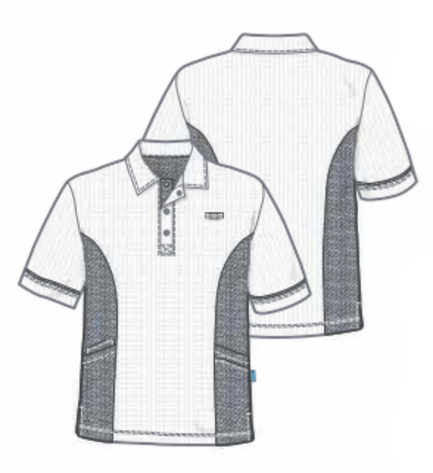 De Berkel heren polo Taco denim-lime maat XL