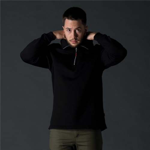 Tricorp heren sweater ritskraag zwart maat XL