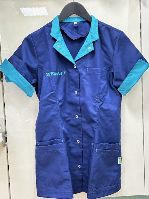 De Berkel dames jasje Rita marine-turquoise Dierenarts maat 38