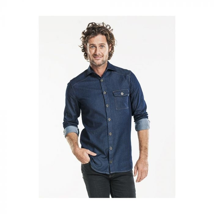 Overhemd Men Blue Denim stretch