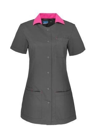 Dames jasje Tonia donkergrijs-roze