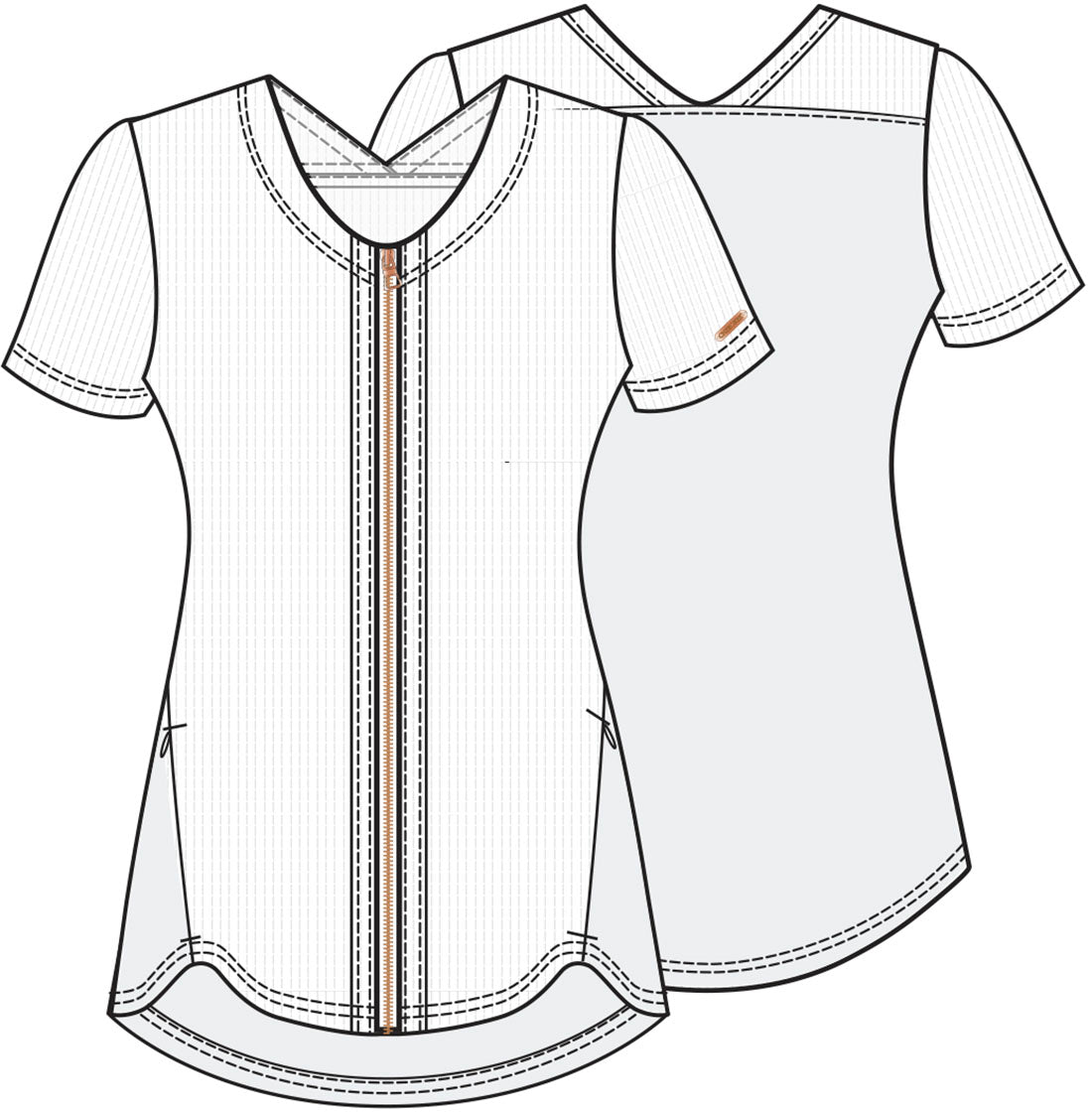 Statement dames tuniek CK875 met rits maat XL
