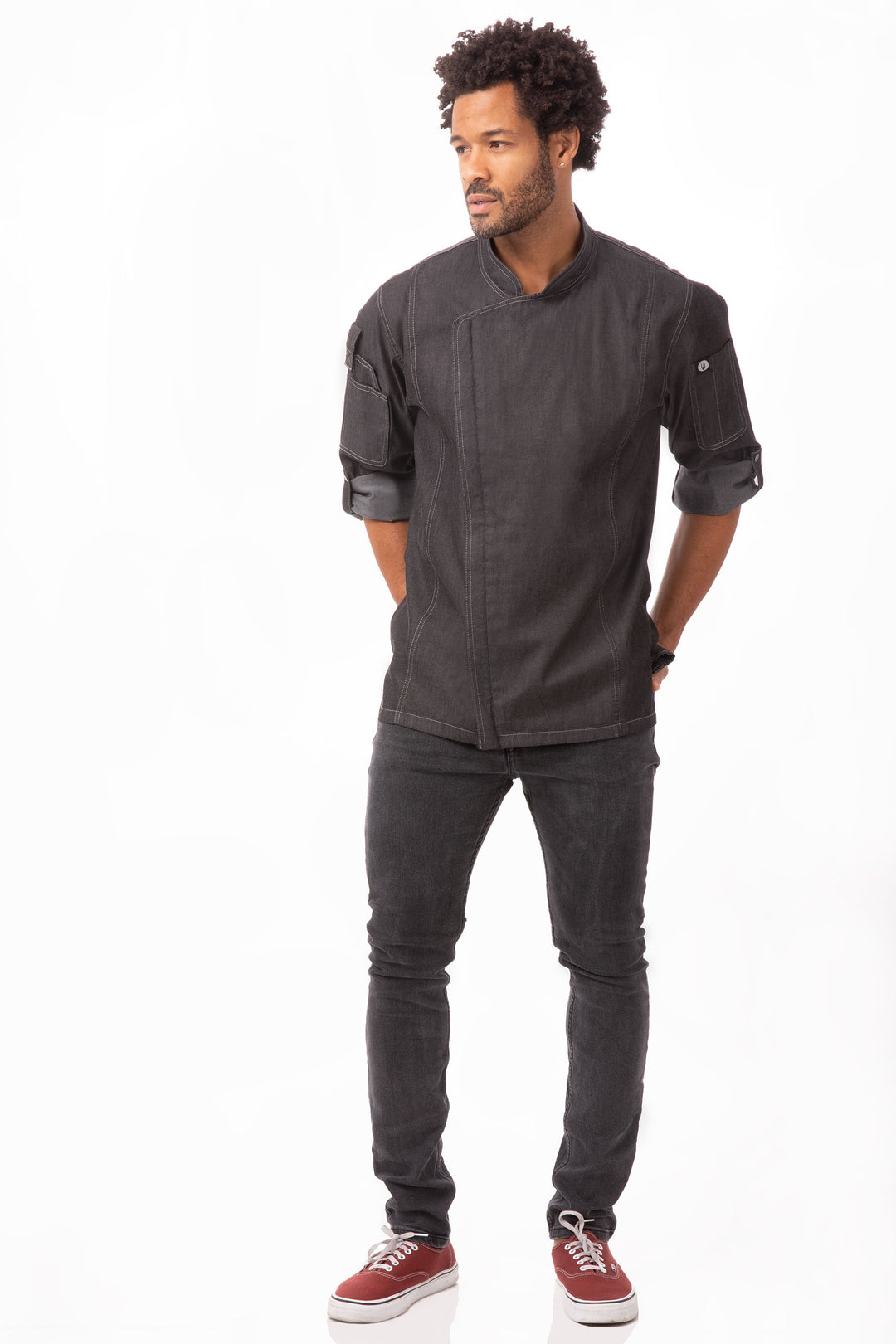 Koksbuis ChefWorks EXZD001, zwart gemeleerd