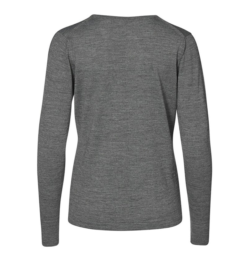 ID Identity dames pullover grijs melange maat M