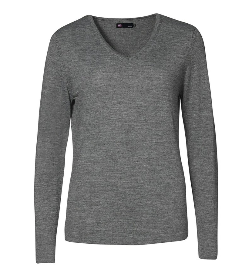 ID Identity dames pullover grijs melange maat M