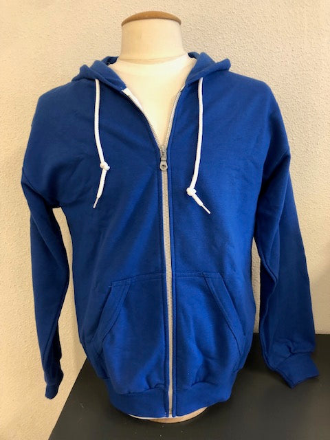 Anvil unisex hoody sweatvest royalblauw maat M