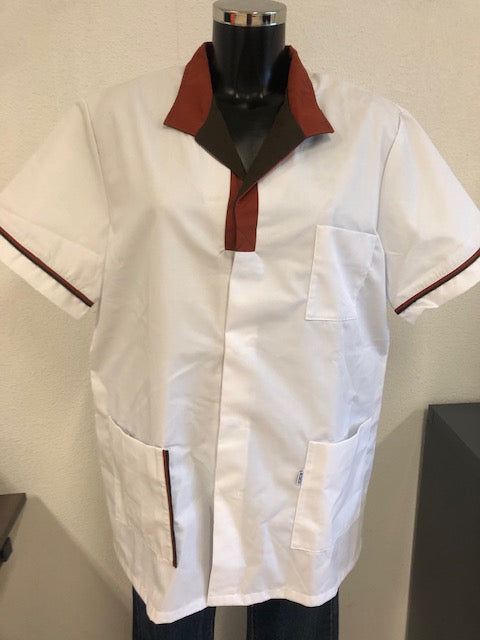 Alsico heren zorgjas Lotus wit met kleuraccenten maat L en XL